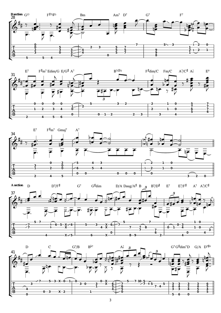 First Rule Of Thumb Guitar Tablature scores gallery preview page 3