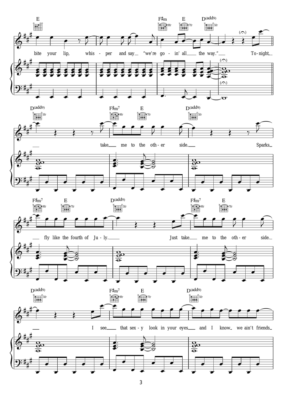 The Other Side The Other Side Piano, Vocal scores gallery preview page 3