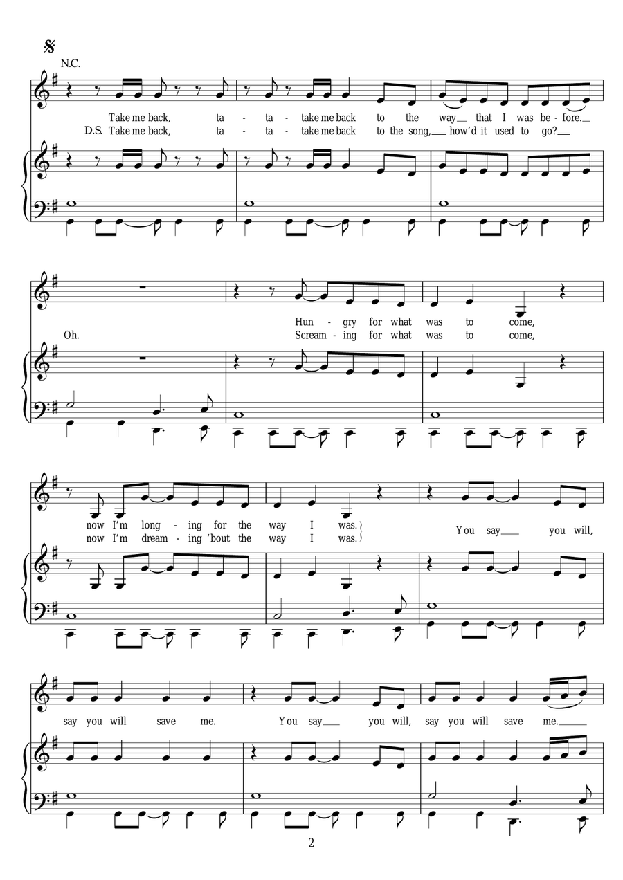 Don't Save Me Don't Save Me Piano, Vocal scores gallery preview page 2