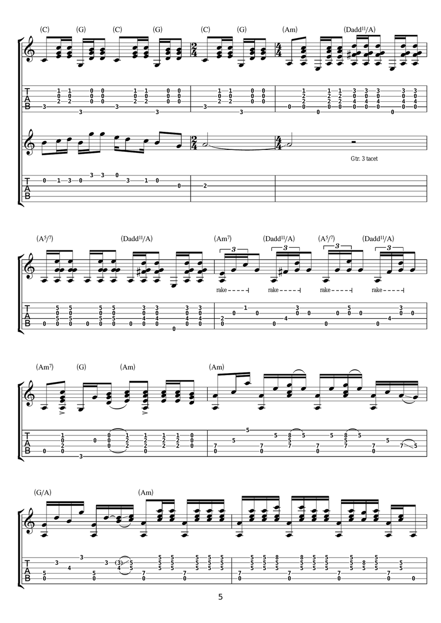 The Cuckoo The Cuckoo Electric Guitar scores gallery preview page 5