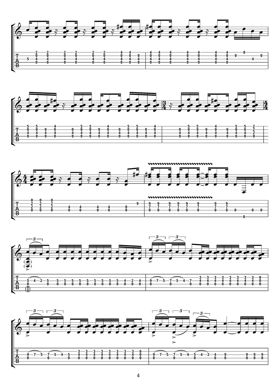 Just The Smile Just The Smile Electric Guitar scores gallery preview page 4
