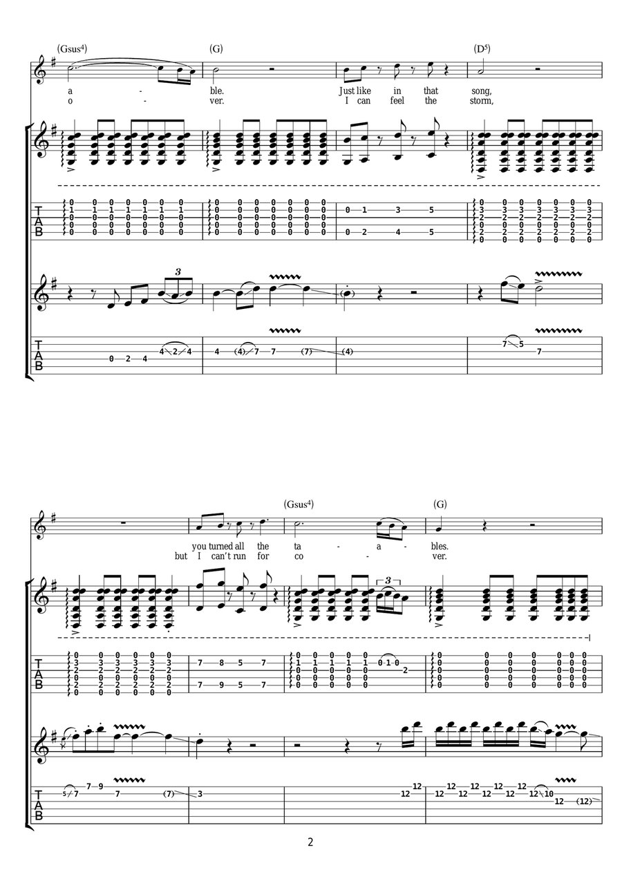 I'll Admit You're Gone I'll Admit You're Gone Electric Guitar scores gallery preview page 2