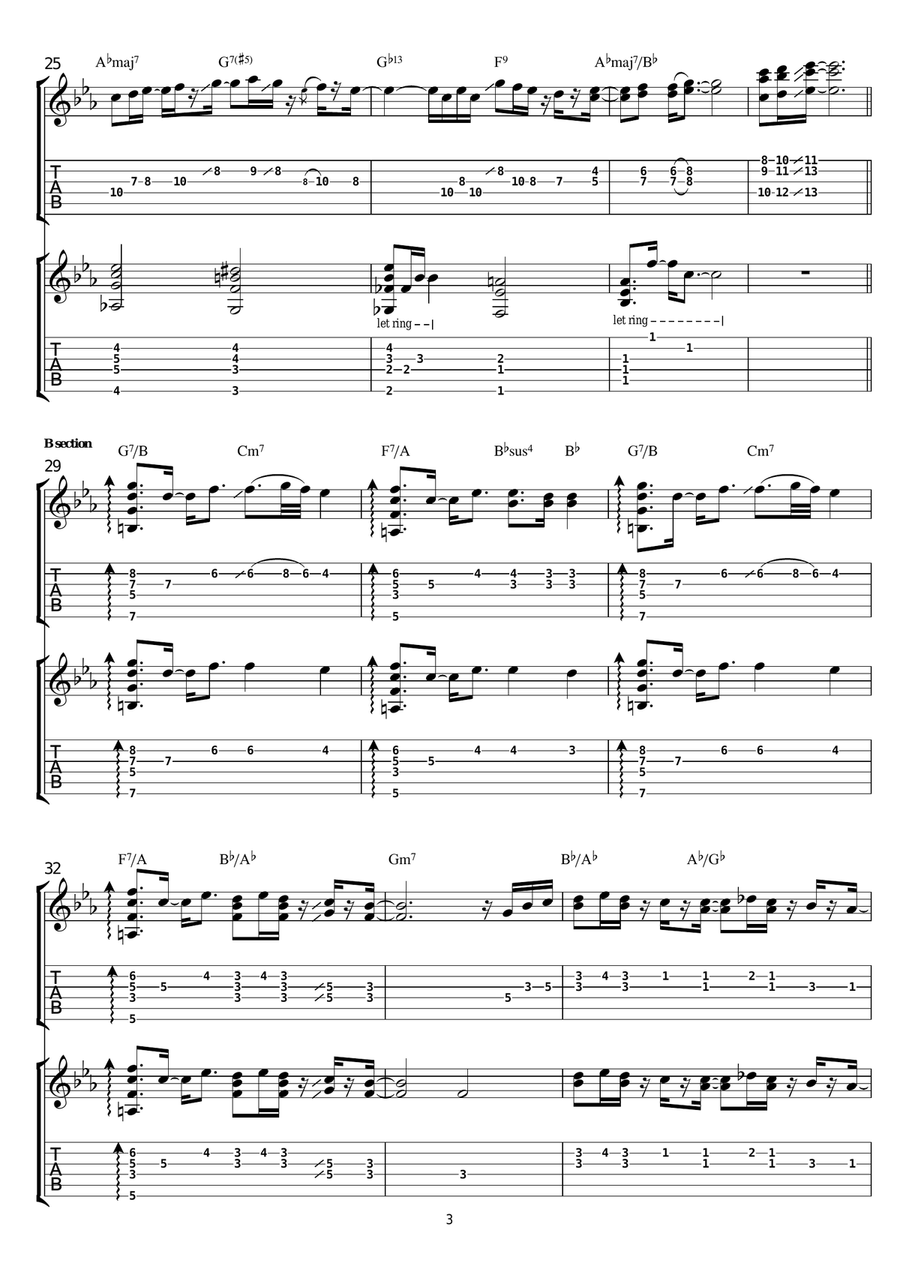 Cayman Moon Cayman Moon Guitar Tablature scores gallery preview page 3