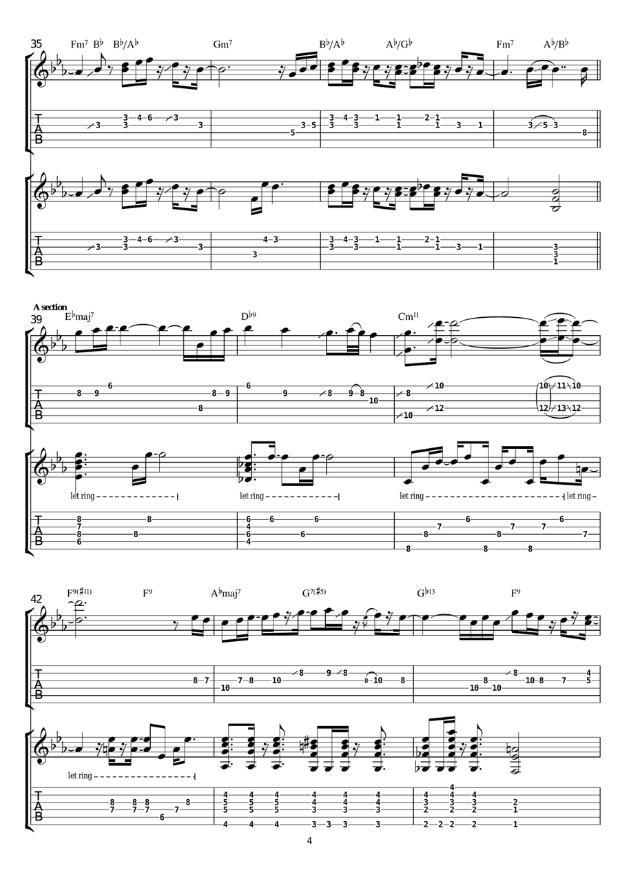 Cayman Moon Cayman Moon Guitar Tablature scores gallery preview page 4