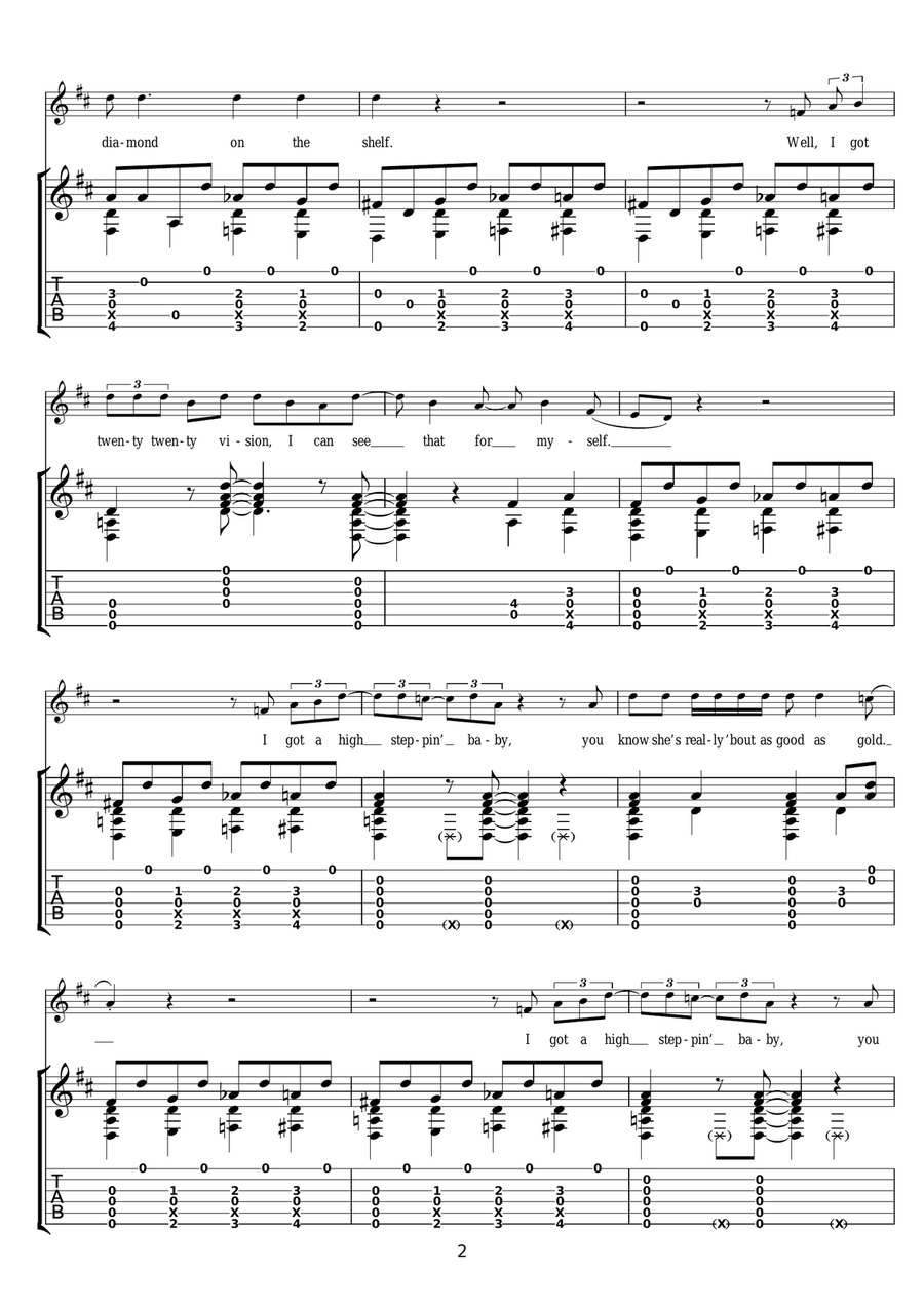 Twenty Twenty Vision Electric Guitar scores gallery preview page 2