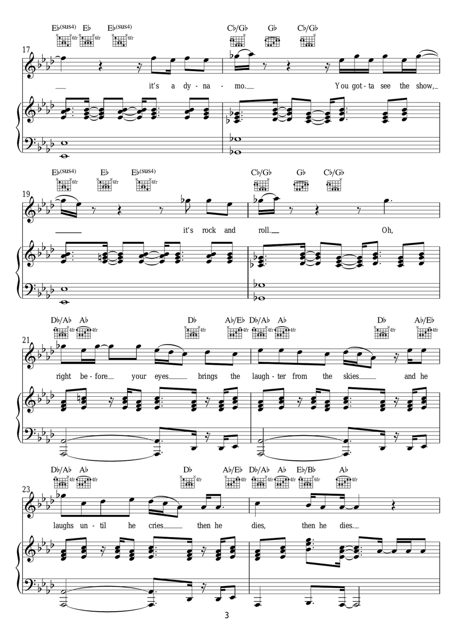 Karn Evil 9 (1st Impression Pt. 2) Piano, Vocal scores gallery preview page 3