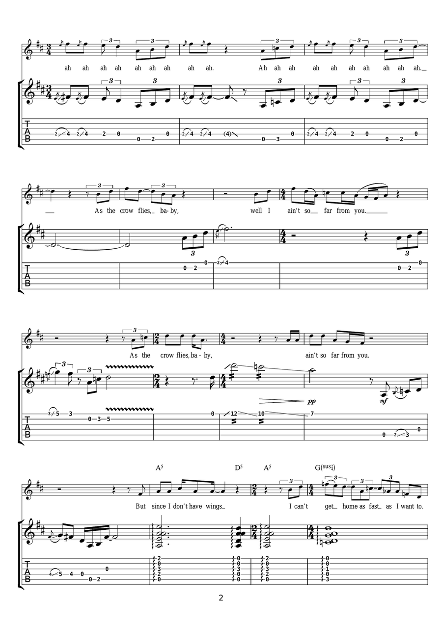 As The Crow Flies As The Crow Flies Electric Guitar scores gallery preview page 2