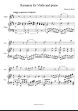 Romance for violin and piano
