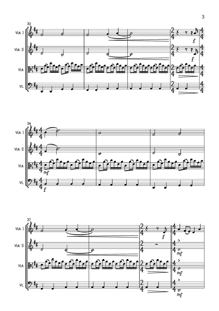 I Will Wait String Quartet scores gallery preview page 3