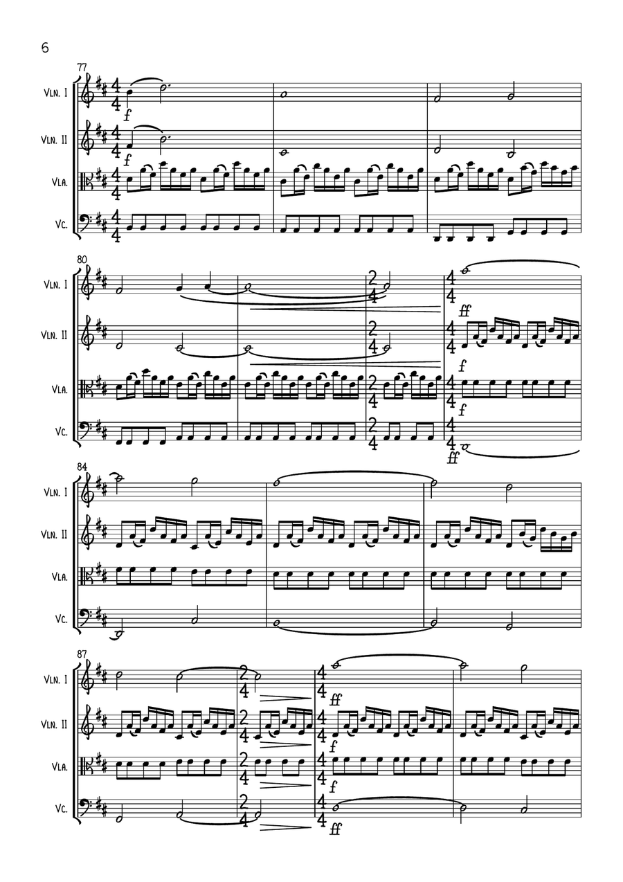 I Will Wait String Quartet scores gallery preview page 6