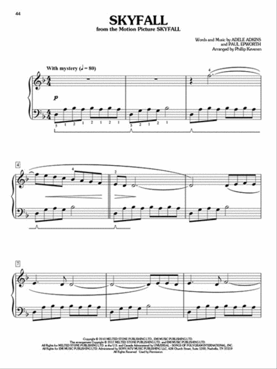 Adele for Easy Classical Piano Easy Piano scores gallery preview page 4