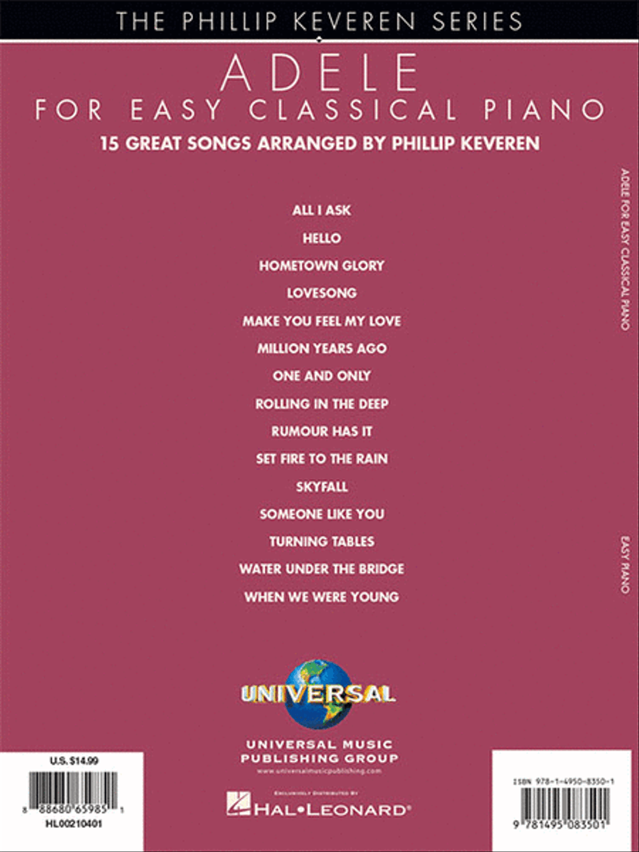 Adele for Easy Classical Piano Easy Piano scores gallery preview page 5