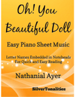 Oh You Beautiful Doll Easy Piano Sheet Music mini preview