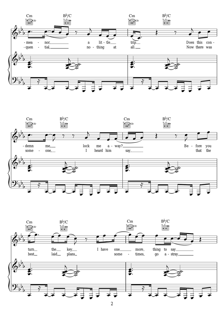 Everybody Gets A Second Chance Piano, Vocal scores gallery preview page 2
