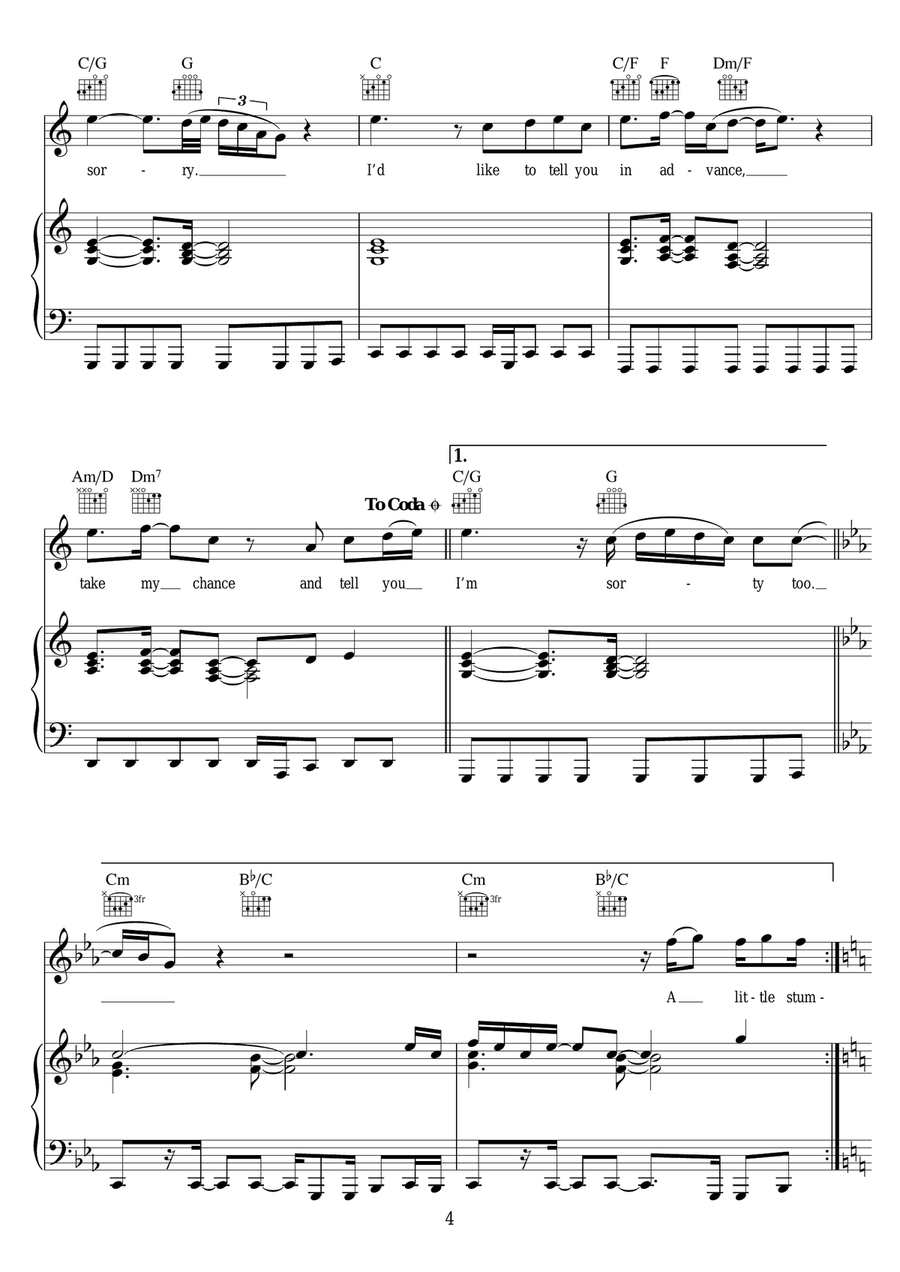 Everybody Gets A Second Chance Piano, Vocal scores gallery preview page 4