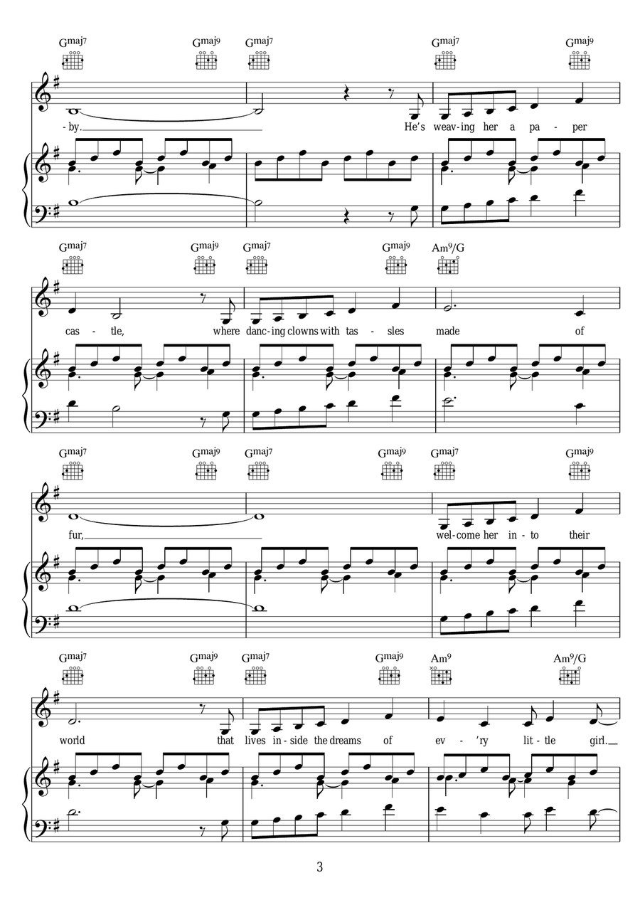 Crystal Lullaby Crystal Lullaby Piano, Vocal scores gallery preview page 3