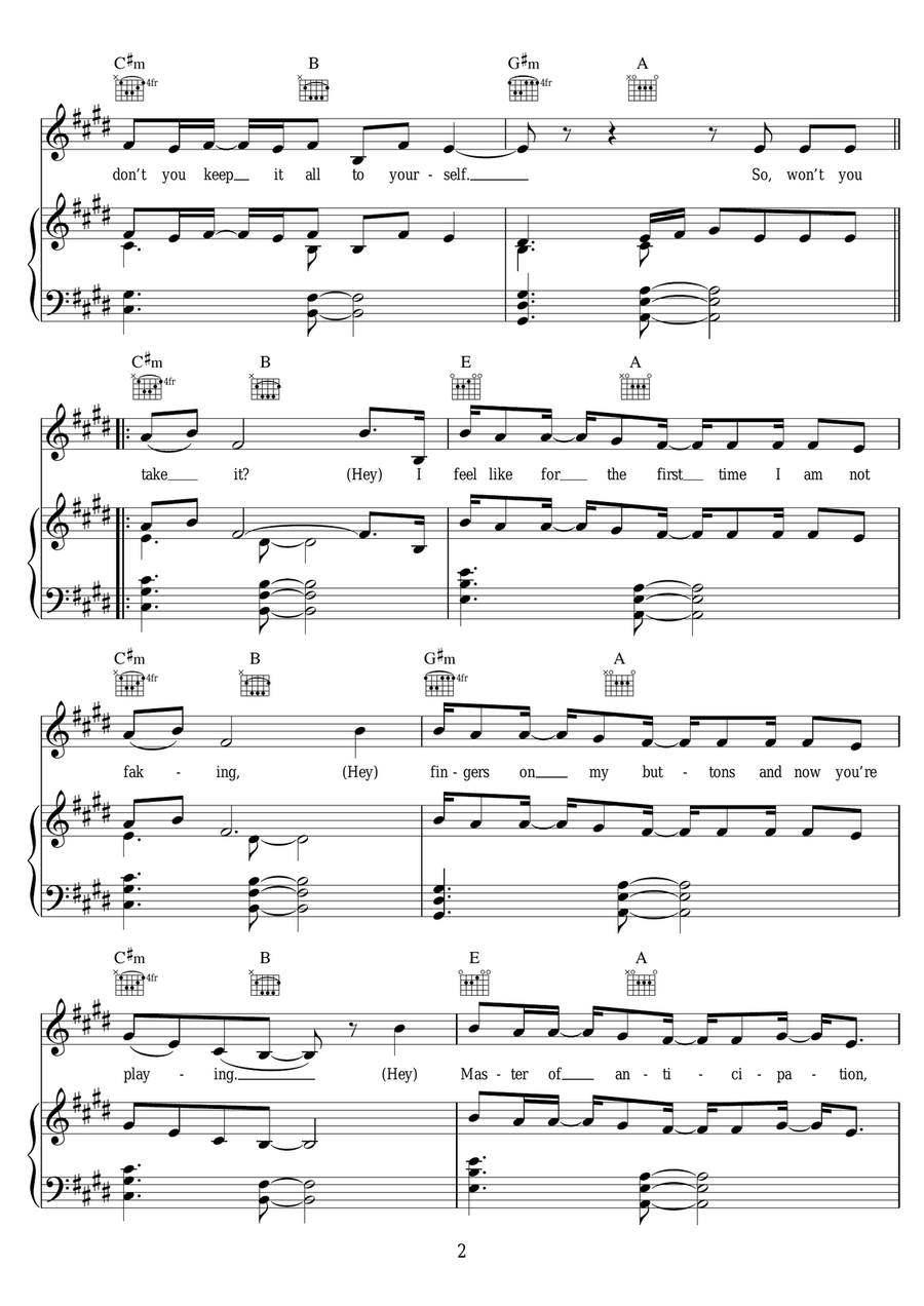 Touch Touch Piano, Vocal scores gallery preview page 2