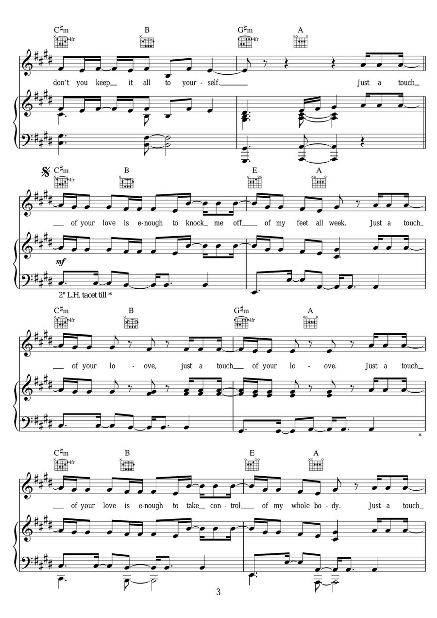 Touch Touch Piano, Vocal scores gallery preview page 3