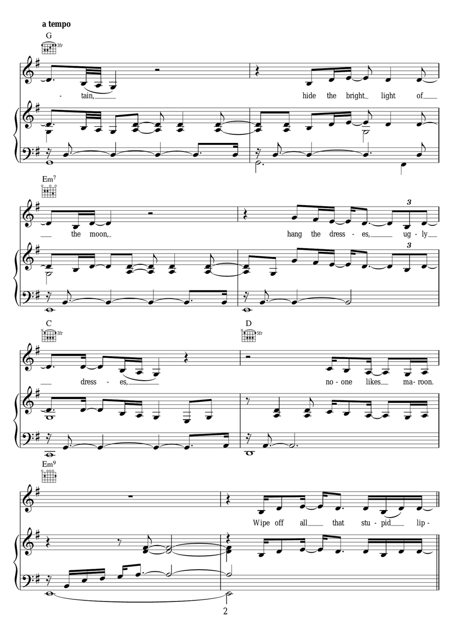 Pretty Funny (from Dogfight The Musical) Piano, Vocal scores gallery preview page 2