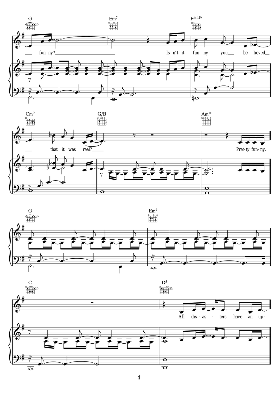 Pretty Funny (from Dogfight The Musical) Piano, Vocal scores gallery preview page 4