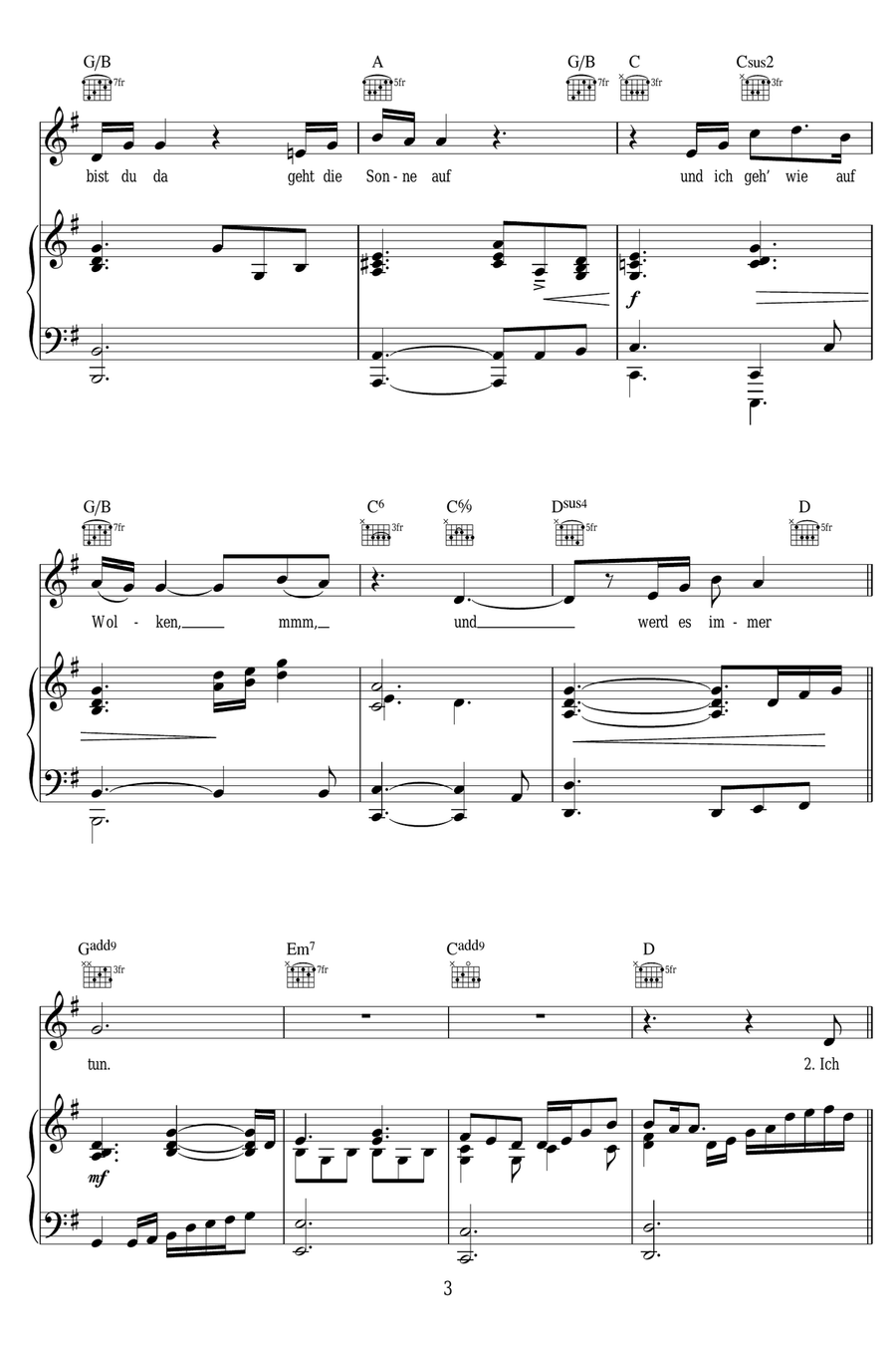 Ich Fuhl Wie Du Ich Fuhl Wie Du Piano, Vocal scores gallery preview page 3