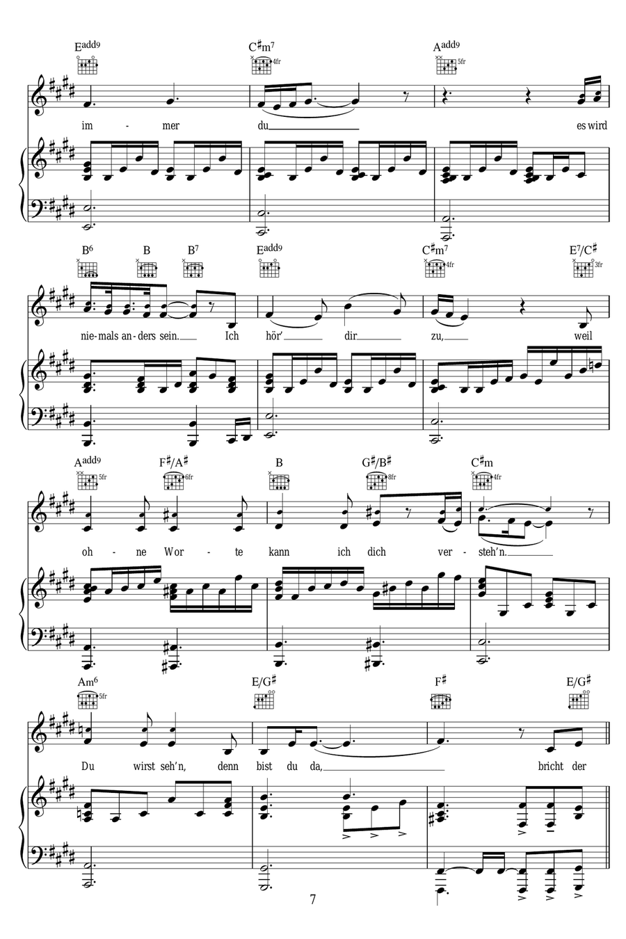 Ich Fuhl Wie Du Ich Fuhl Wie Du Piano, Vocal scores gallery preview page 7