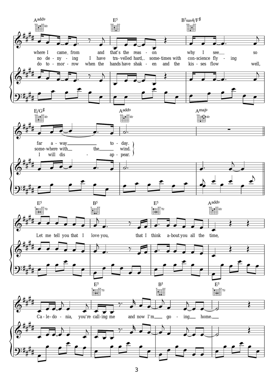 Caledonia Caledonia Piano, Vocal scores gallery preview page 3