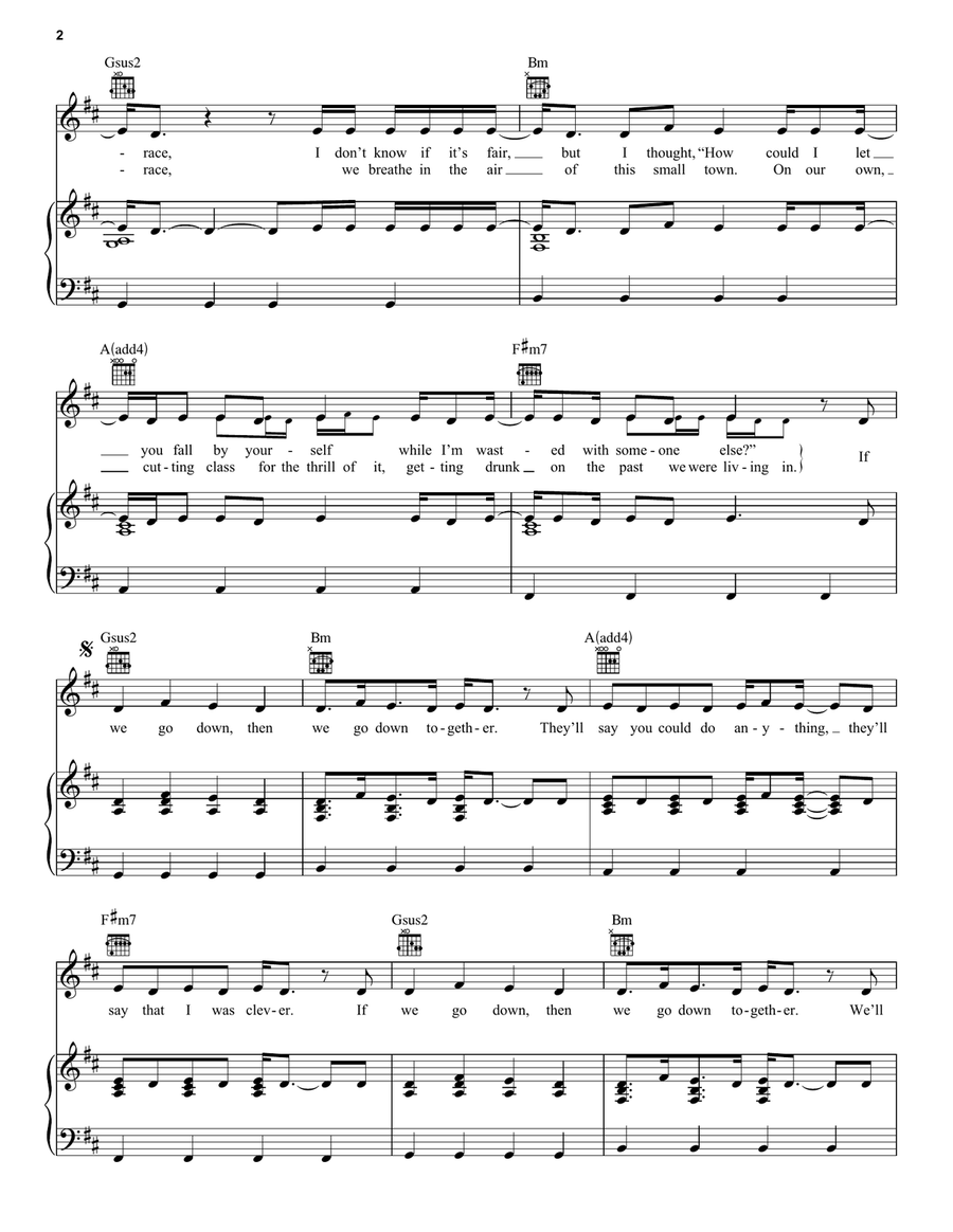 Paris Paris Piano, Vocal, Guitar scores gallery preview page 2