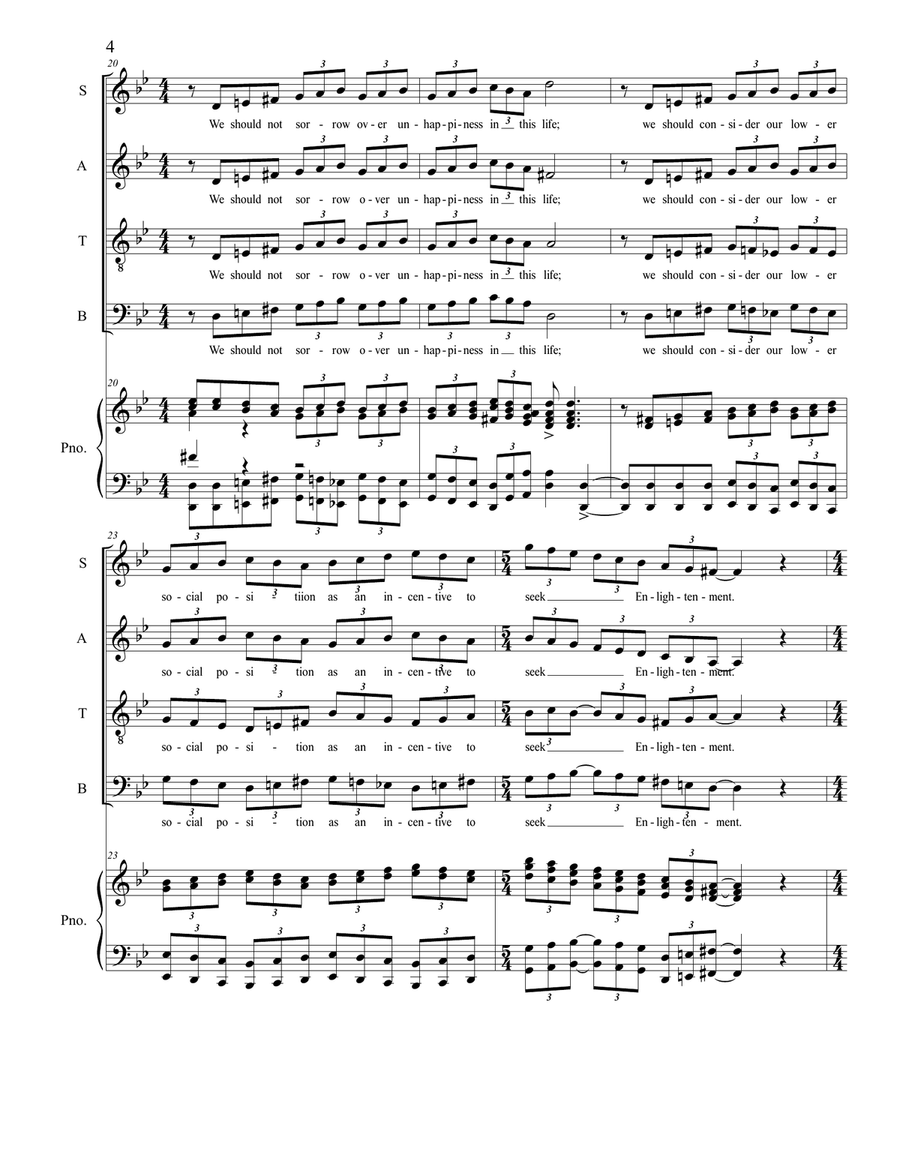 Dharma Words at Yokawa for Chorus SATB with Piano Accompaniment 4-Part scores gallery preview page 4