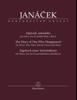 Zápisník zmizelého (The Diary of One Who Disappeared / Tagebuch eines Verschollenen) for Tenor, Alto, Three Female Voices and Piano