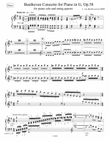 Concertos for Five Beethoven Piano Concerto in G maj, 1st mvnt, arr for String Quartet Piano part on