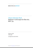 Sinfonia V, BWV 791 by J.S. Bach for flute trio