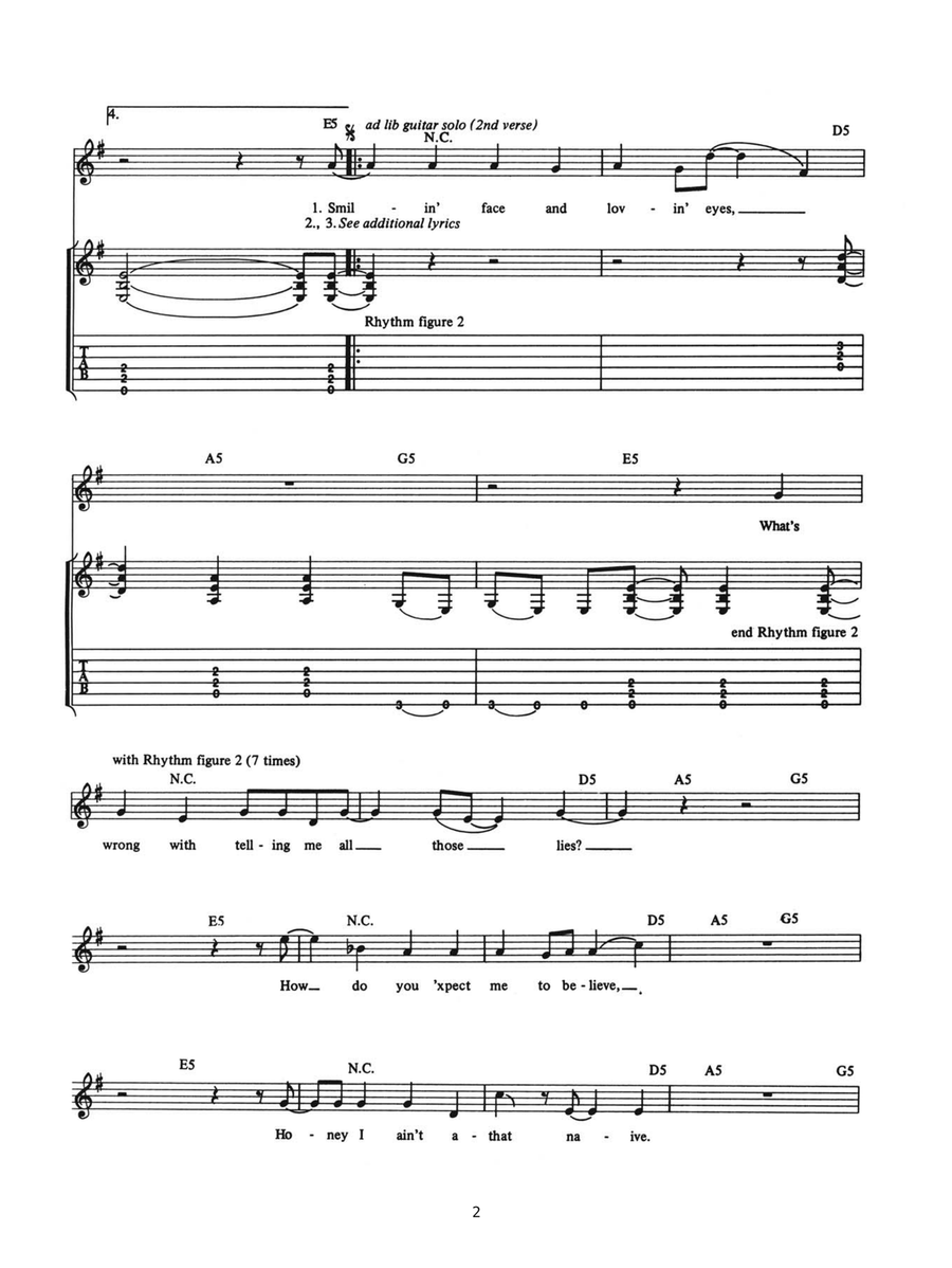 Beating Around The Bush Beating Around The Bush Guitar Tablature scores gallery preview page 2