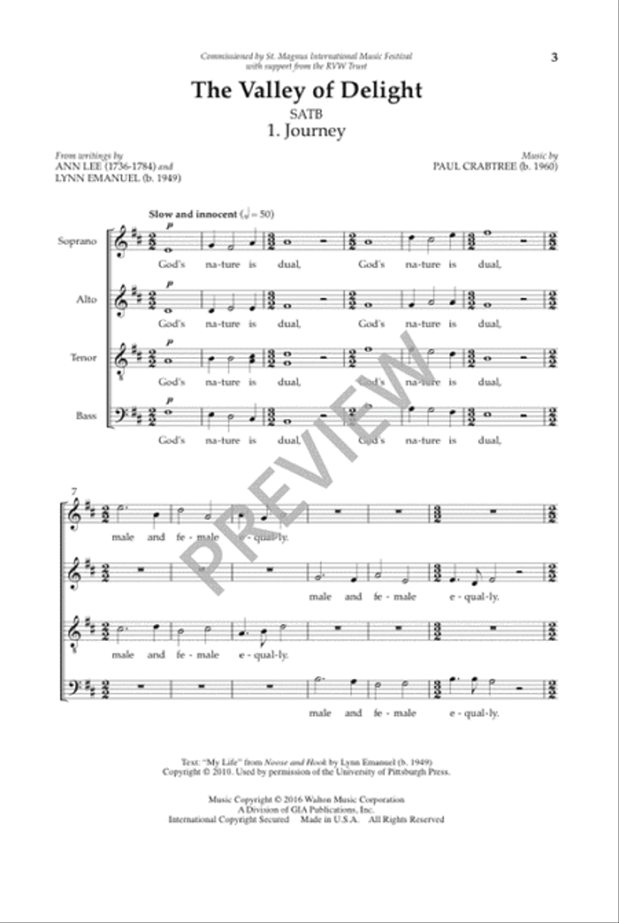 The Valley of Delight The Valley of Delight 4-Part scores gallery preview page 4