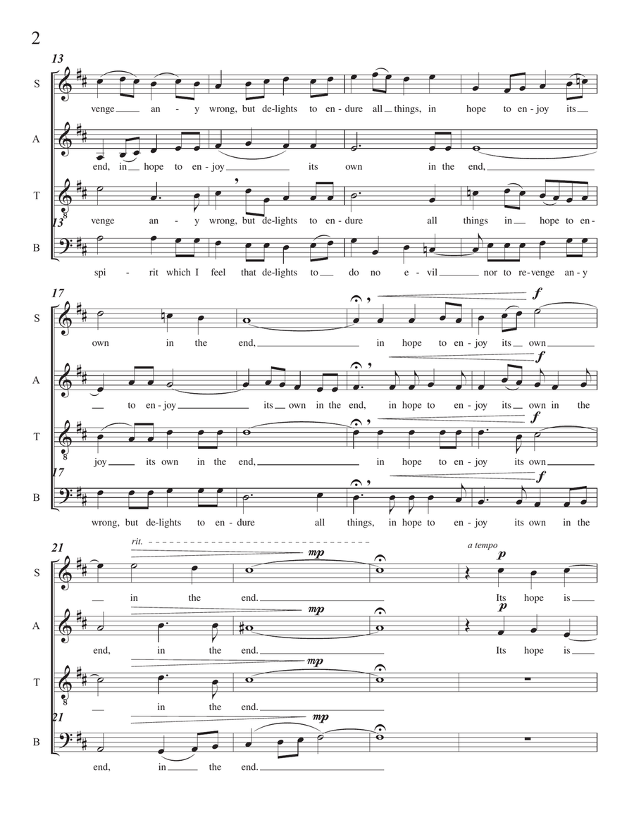 THERE IS A SPIRIT for SATB Choir a Capella, Poem by James Nayler (2024 Revision) 4-Part scores gallery preview page 4