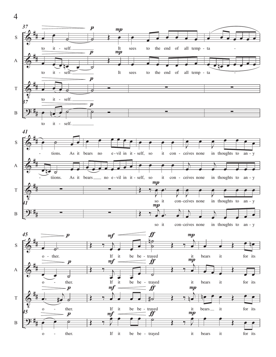 THERE IS A SPIRIT for SATB Choir a Capella, Poem by James Nayler (2024 Revision) 4-Part scores gallery preview page 6