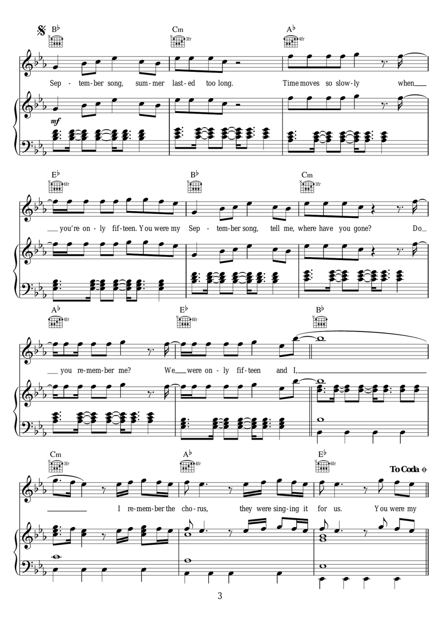 September Song September Song Piano, Vocal scores gallery preview page 3