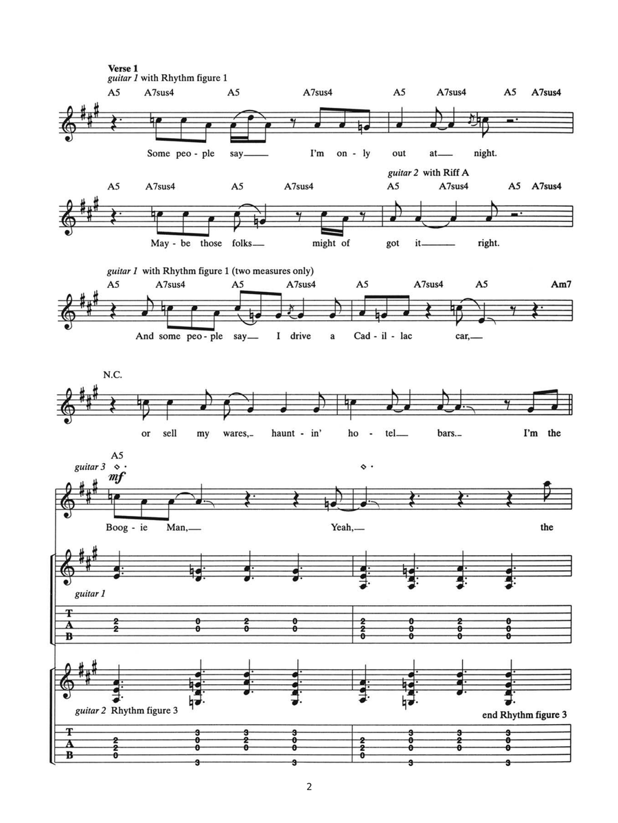 Boogie Man Guitar Tablature scores gallery preview page 2