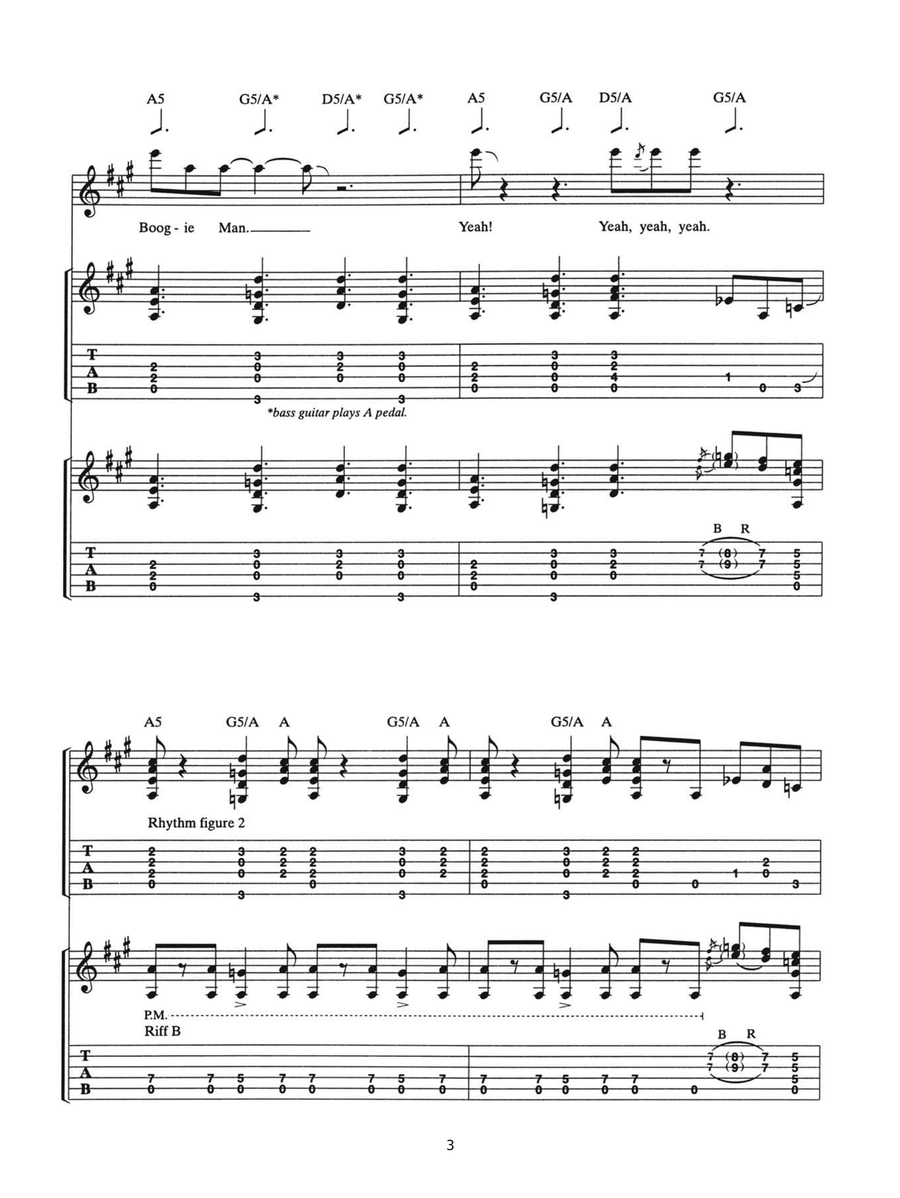 Boogie Man Guitar Tablature scores gallery preview page 3