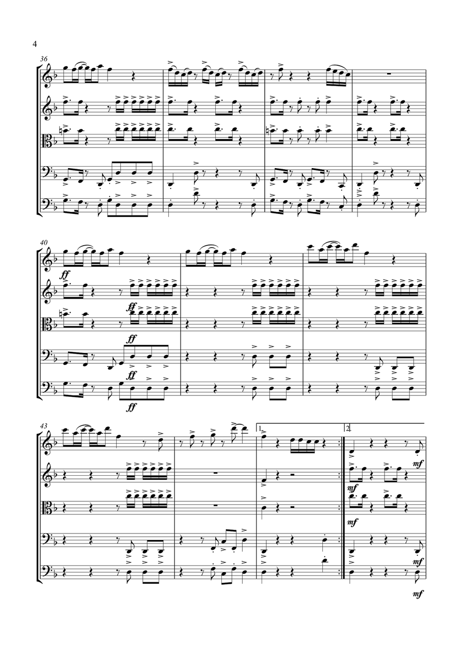 Uptown Funk Uptown Funk String Orchestra scores gallery preview page 5