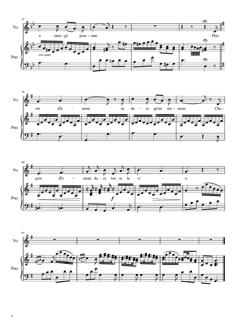 Plaisir d'amour - G Major Plaisir d'amour - G Major Voice Solo scores gallery preview page 5