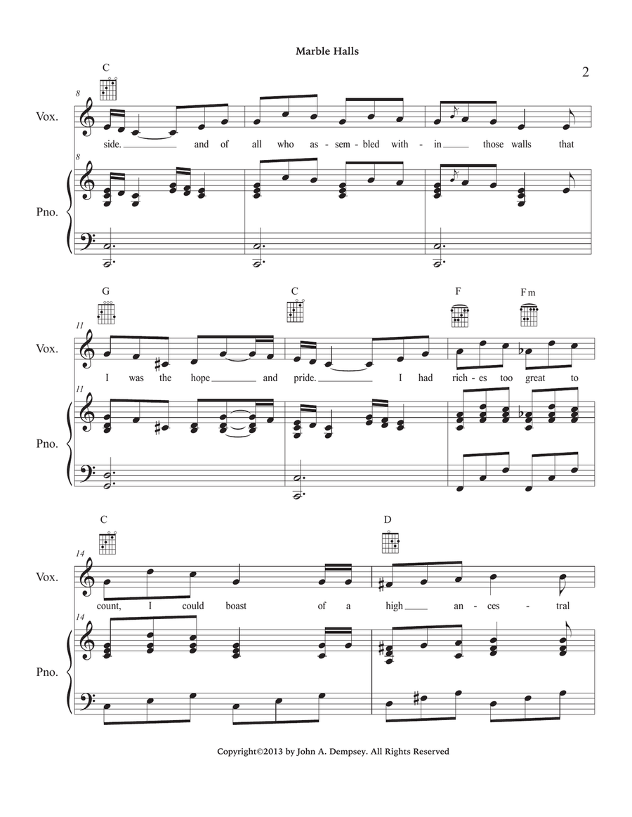 (I Dreamt I Dwelt in) Marble Halls Piano, Vocal scores gallery preview page 5