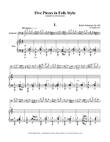 Five Pieces in Folk Style for Euphonium and Piano