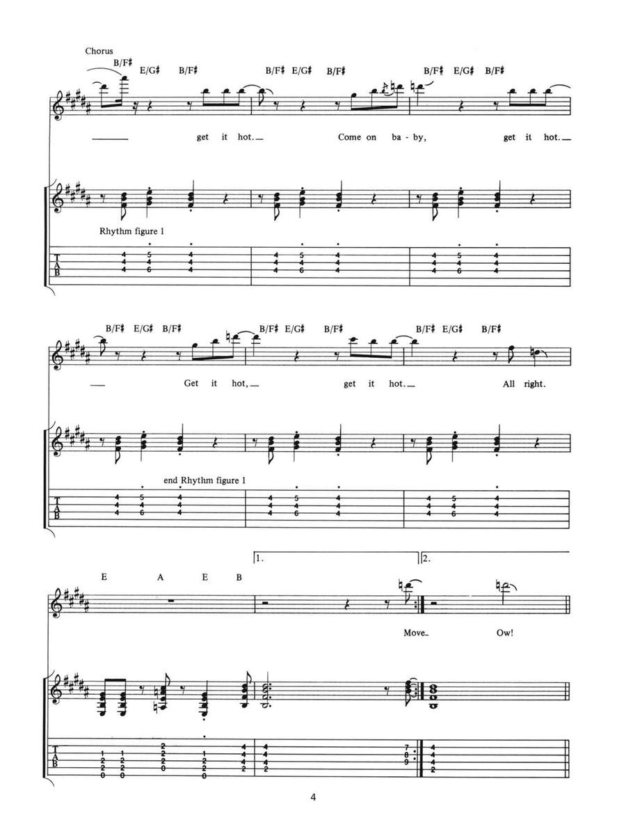 Get It Hot Guitar Tablature scores gallery preview page 4