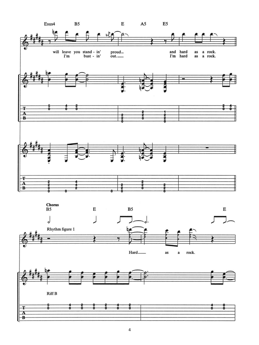 Hard As A Rock Hard As A Rock Guitar Tablature scores gallery preview page 4