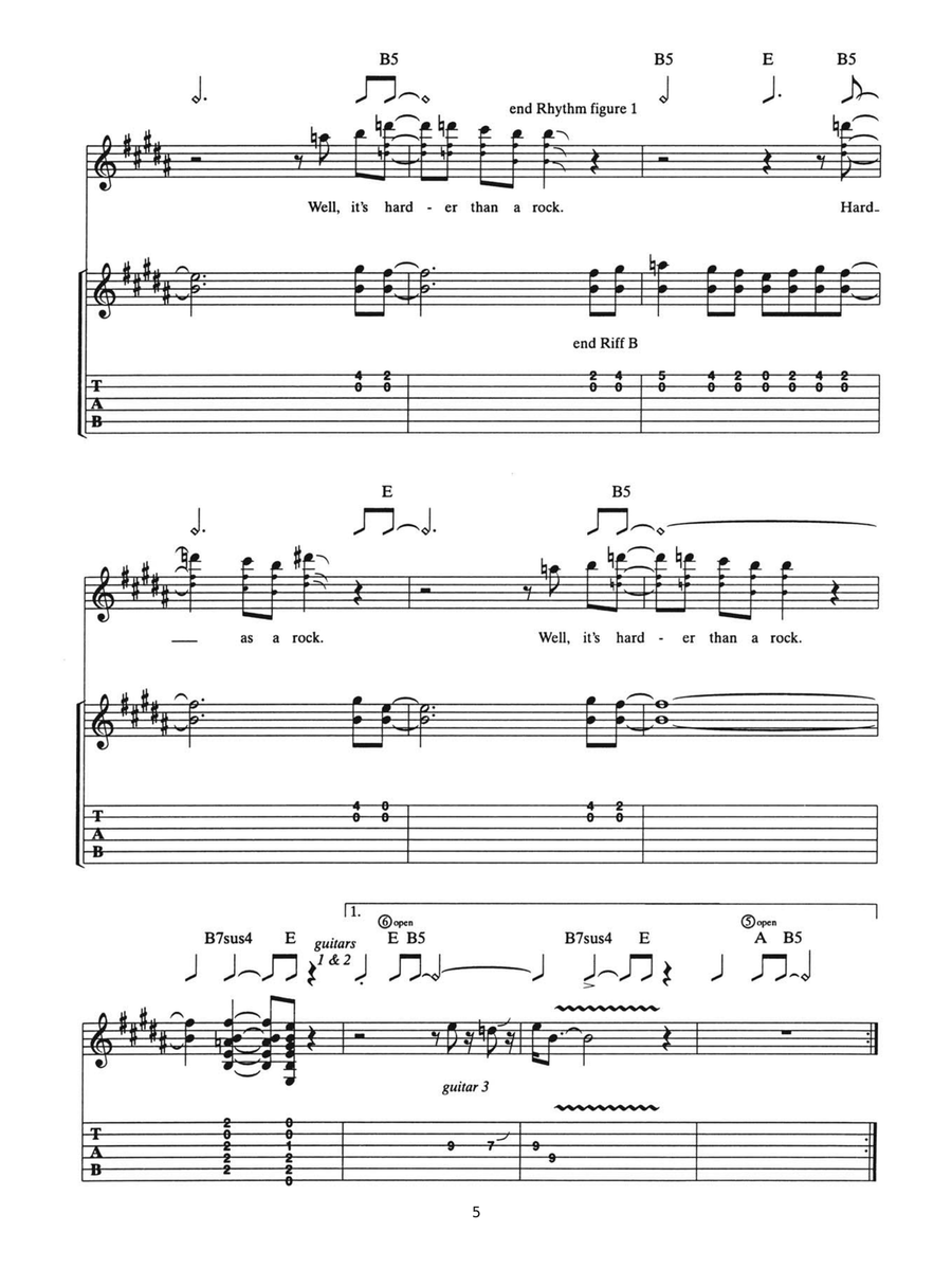 Hard As A Rock Hard As A Rock Guitar Tablature scores gallery preview page 5