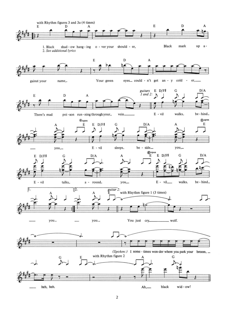Evil Walks Evil Walks Guitar Tablature scores gallery preview page 2