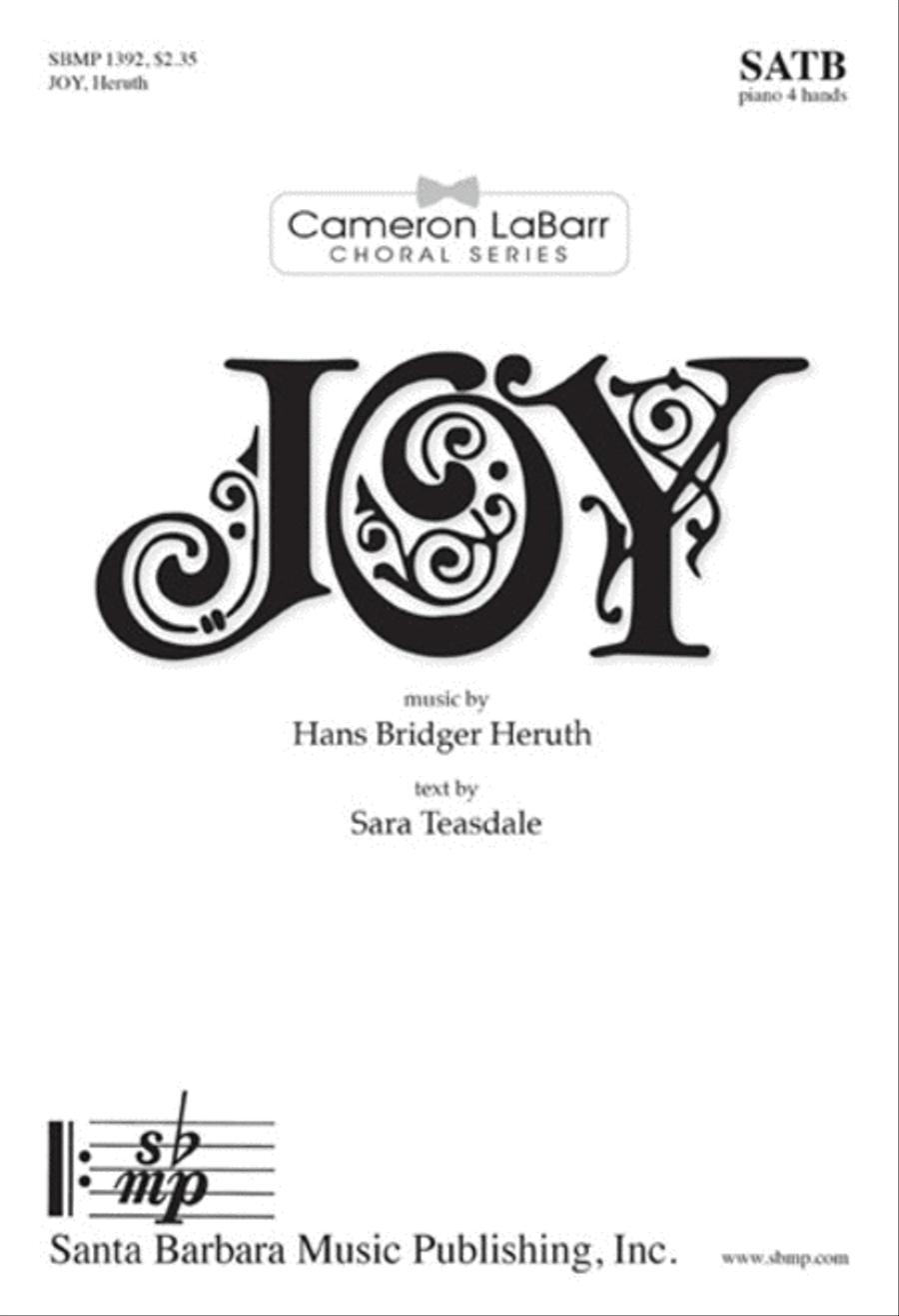 Joy - SATB Octavo Joy - SATB Octavo 4-Part scores gallery preview page 1