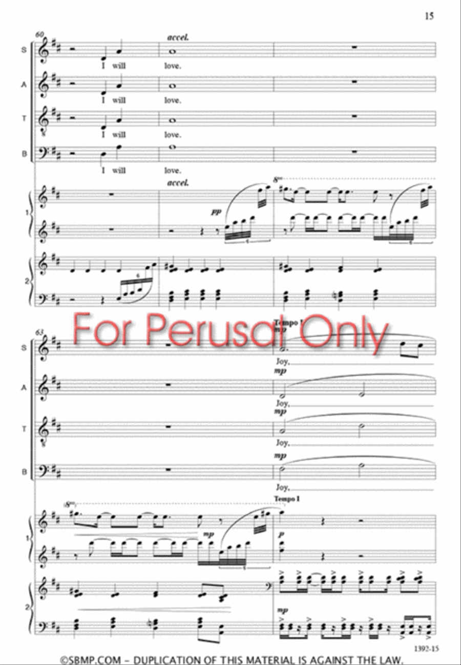 Joy - SATB Octavo Joy - SATB Octavo 4-Part scores gallery preview page 14