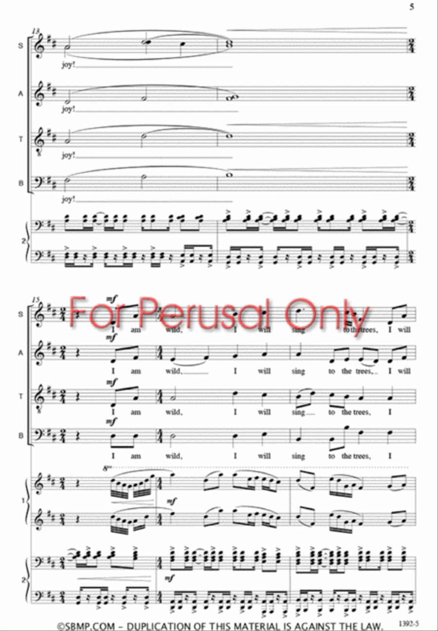 Joy - SATB Octavo Joy - SATB Octavo 4-Part scores gallery preview page 4